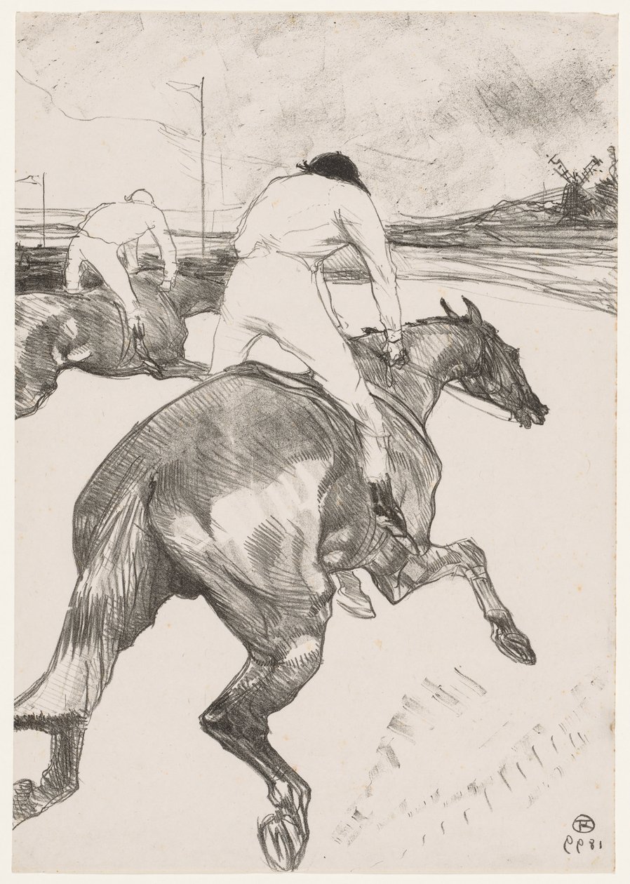 De Jockey door Henri de Toulouse-Lautrec