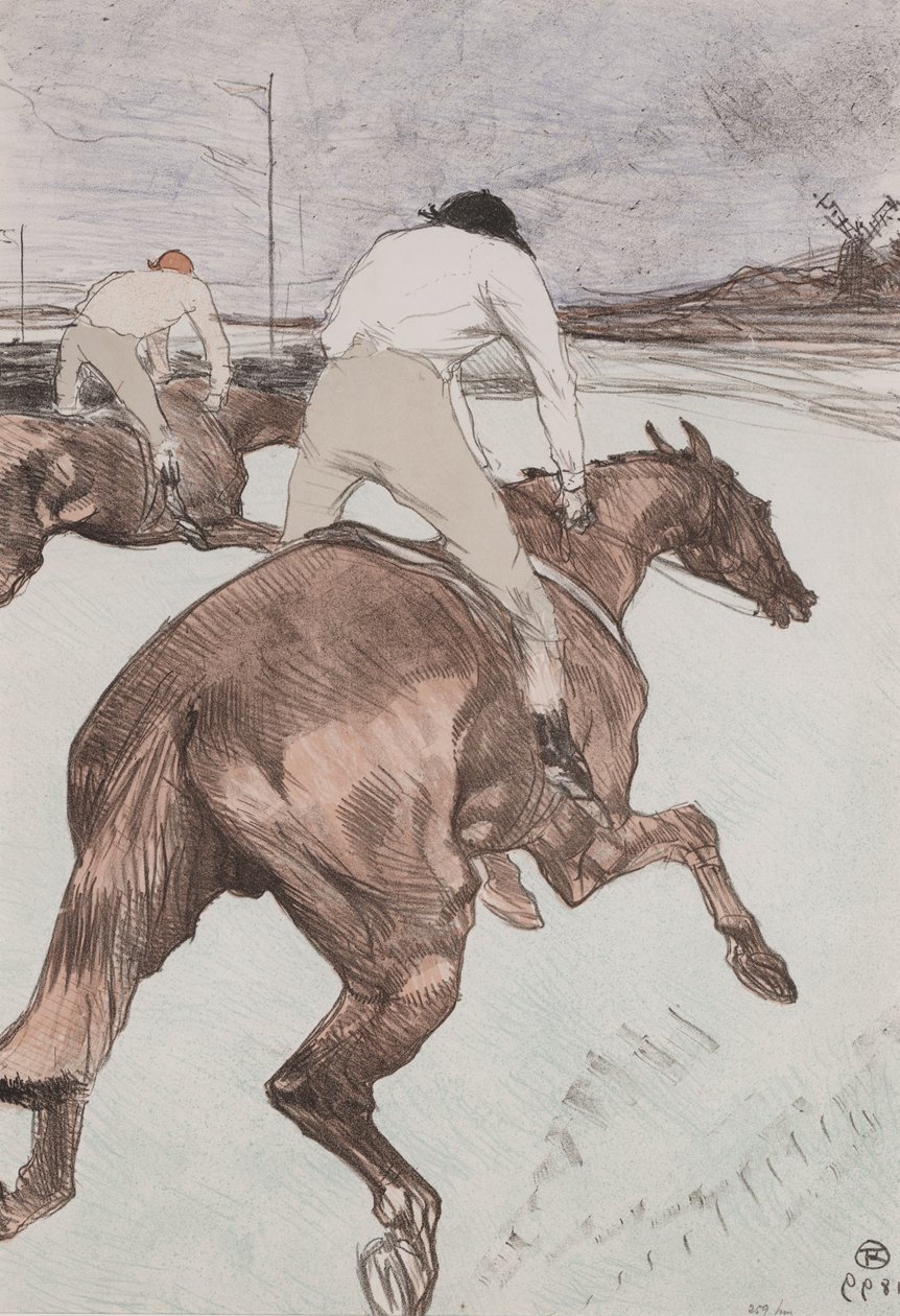 De jockey door Henri de Toulouse Lautrec