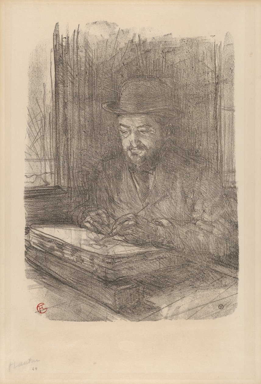 De meesterdrukker: Adolphe Albert door Henri de Toulouse-Lautrec