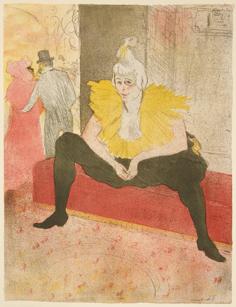 De zittende clownes (Miss Cha-U-Kao) door Henri de Toulouse-Lautrec
