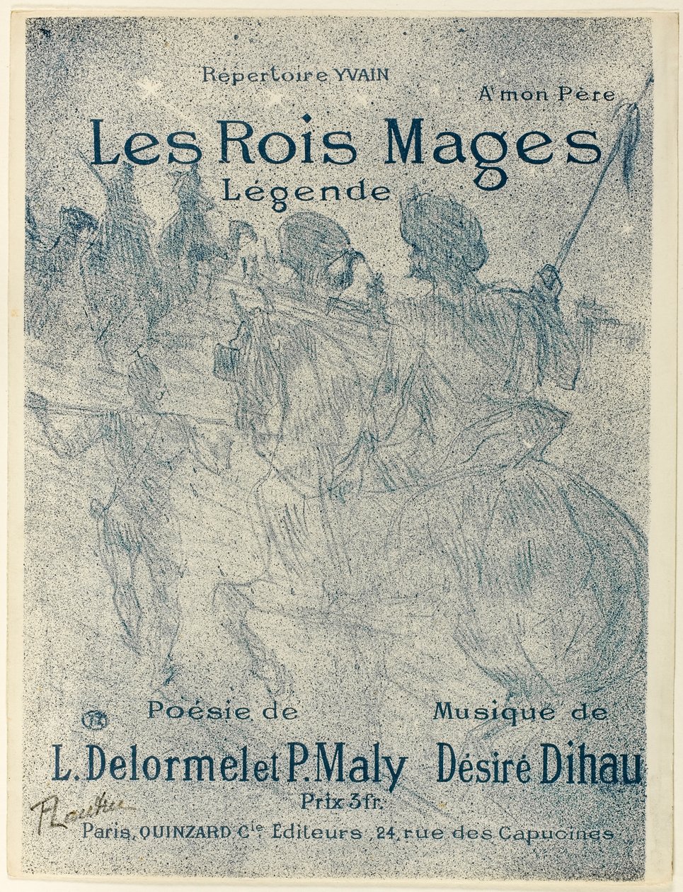 De drie wijzen door Henri de Toulouse-Lautrec