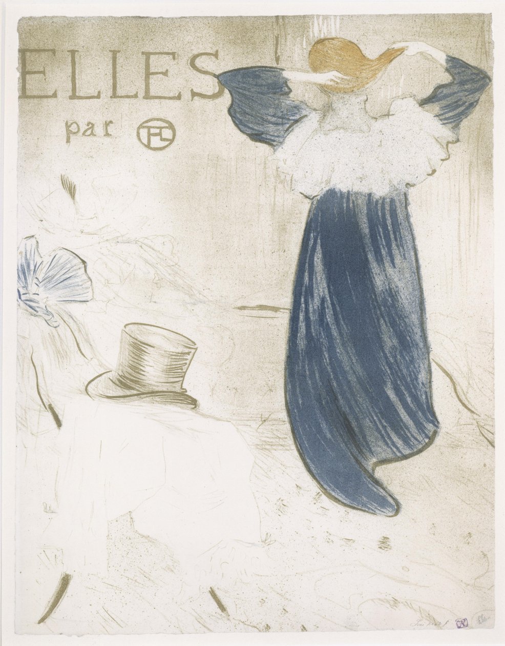 Titelpagina van de aflevering "Elles" door Henri de Toulouse-Lautrec