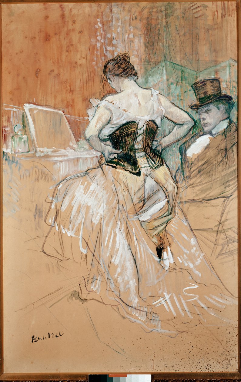 Vrouw in Korset door Henri de Toulouse Lautrec