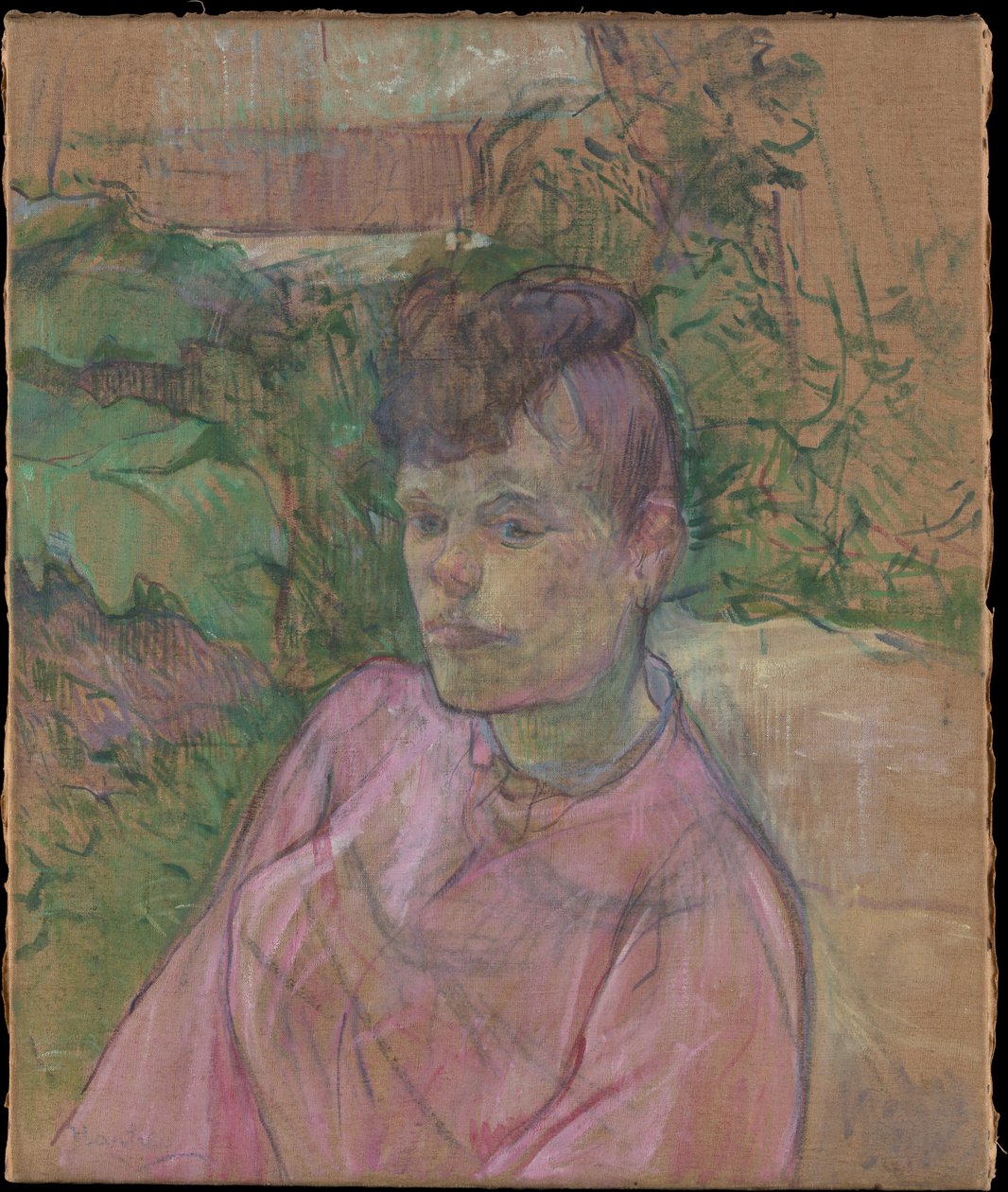 Vrouw in de tuin van Monsieur Forest door Henri de Toulouse-Lautrec