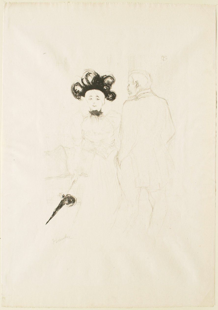Yahne en Antoine in "De moeilijke leeftijd" door Henri de Toulouse-Lautrec