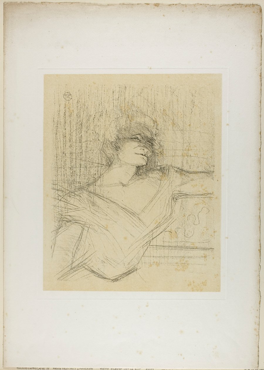 Yvette Guilbert—Dans la Glu, uit Yvette Guilbert door Henri de Toulouse-Lautrec