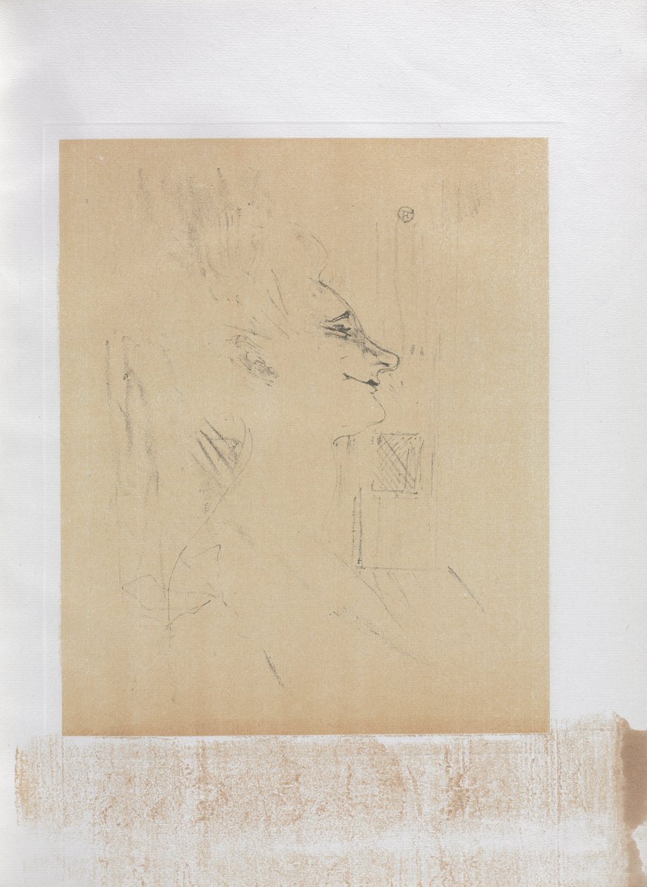 Yvette Guilbert-Engelse Serie: Soularde door Henri de Toulouse-Lautrec