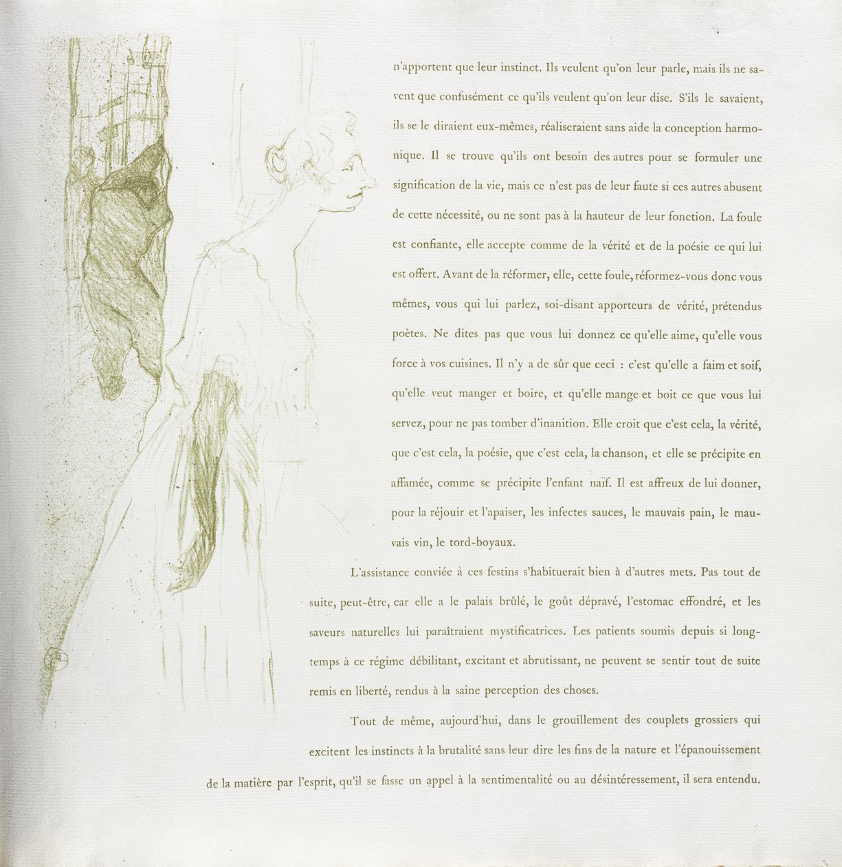 Yvette Guilbert-Franse Serie: Nr. 11 door Henri de Toulouse-Lautrec