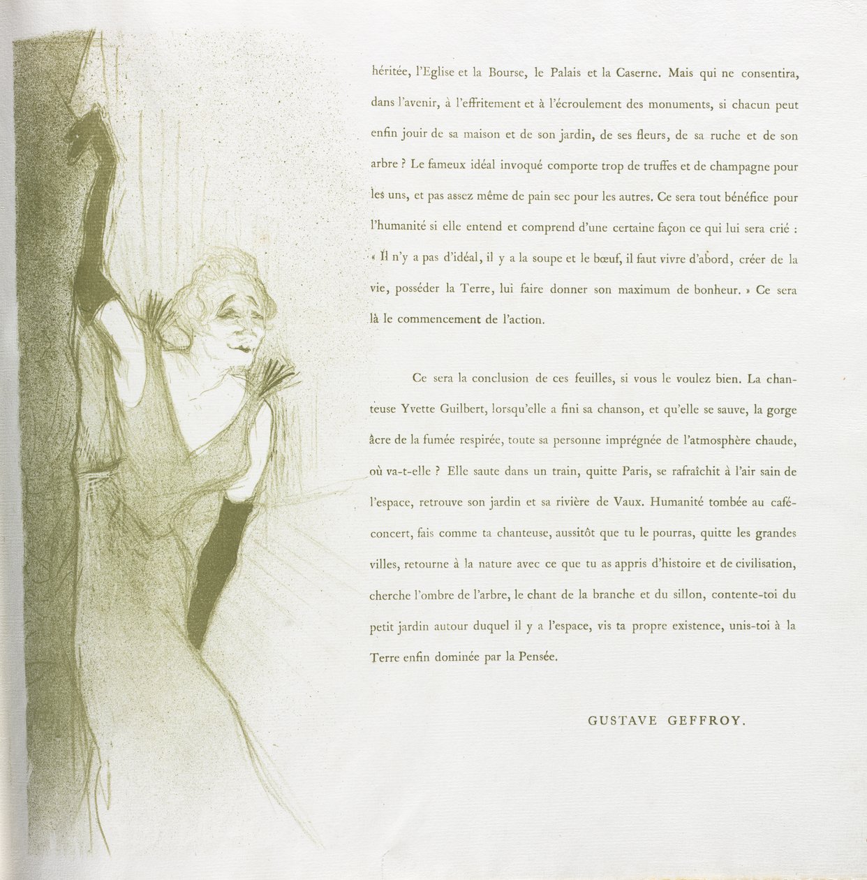 Yvette Guilbert-Franse Serie: Nr. 16 door Henri de Toulouse-Lautrec