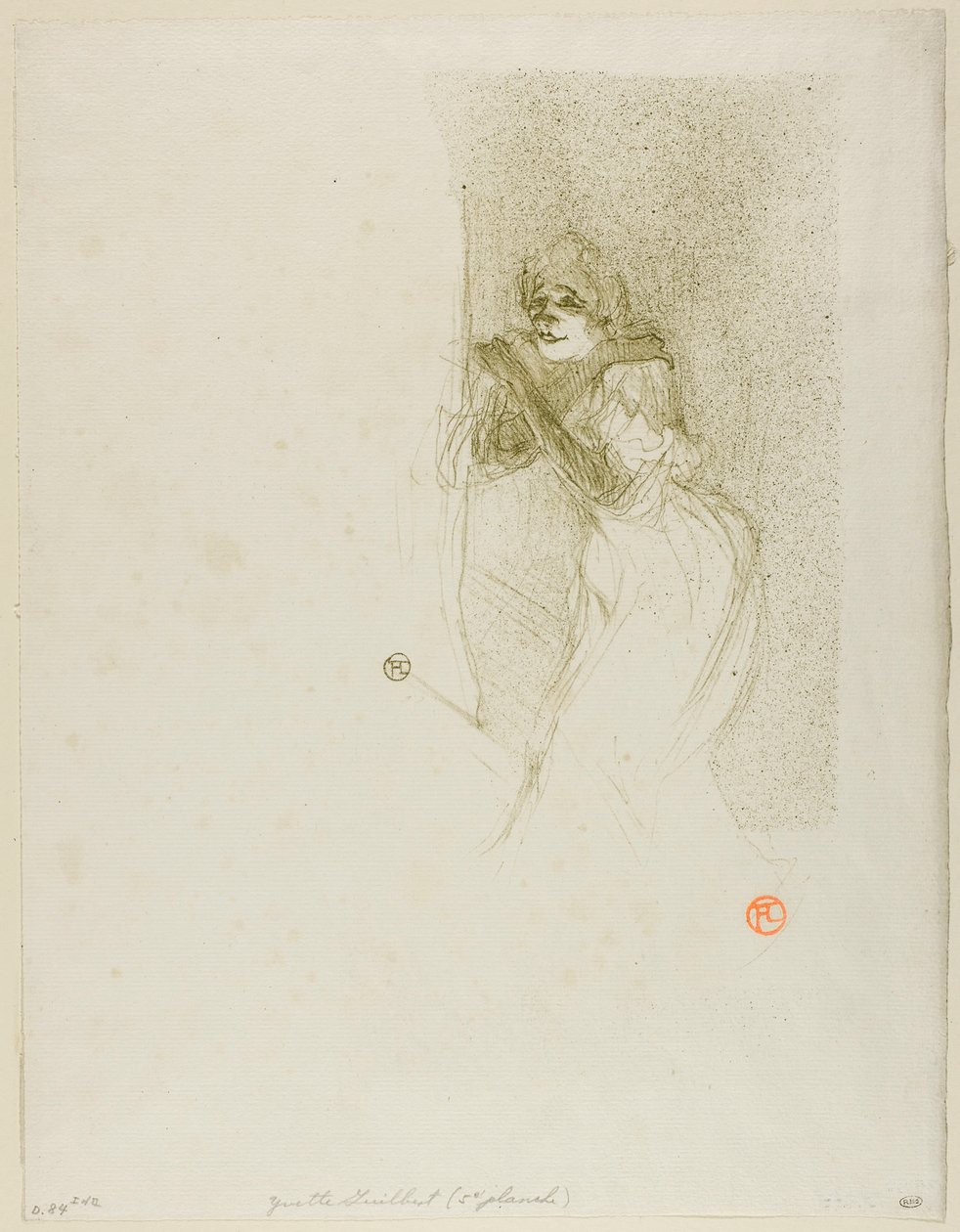 Yvette Guilbert door Henri de Toulouse-Lautrec