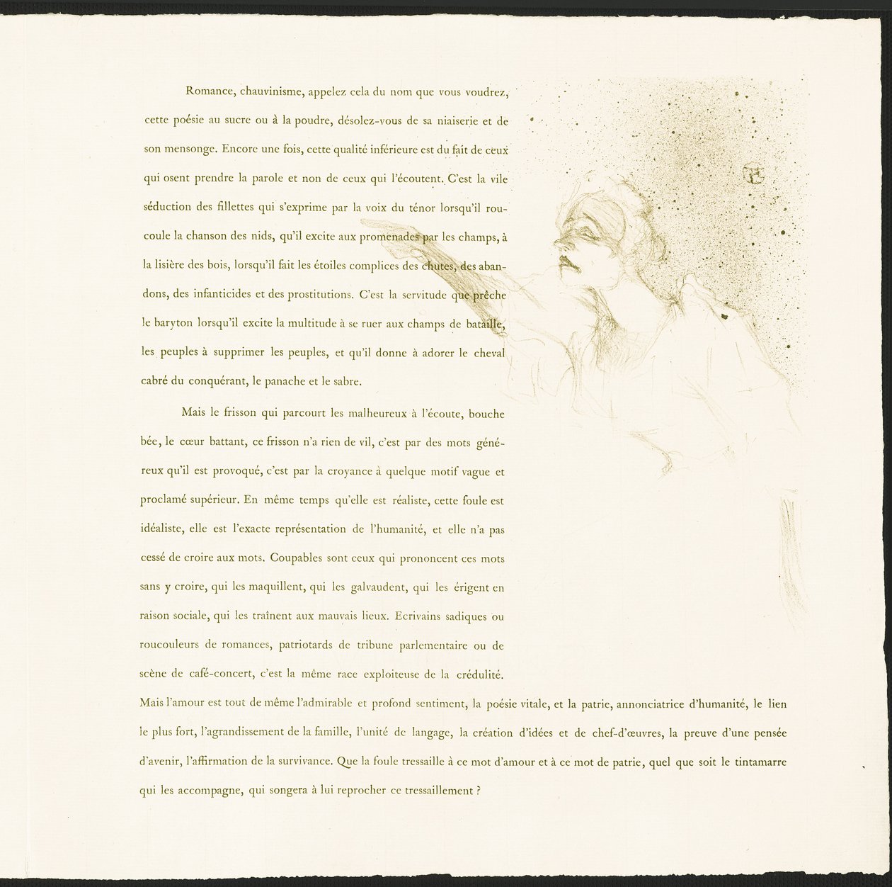 Yvette Guilbert door Henri de Toulouse-Lautrec