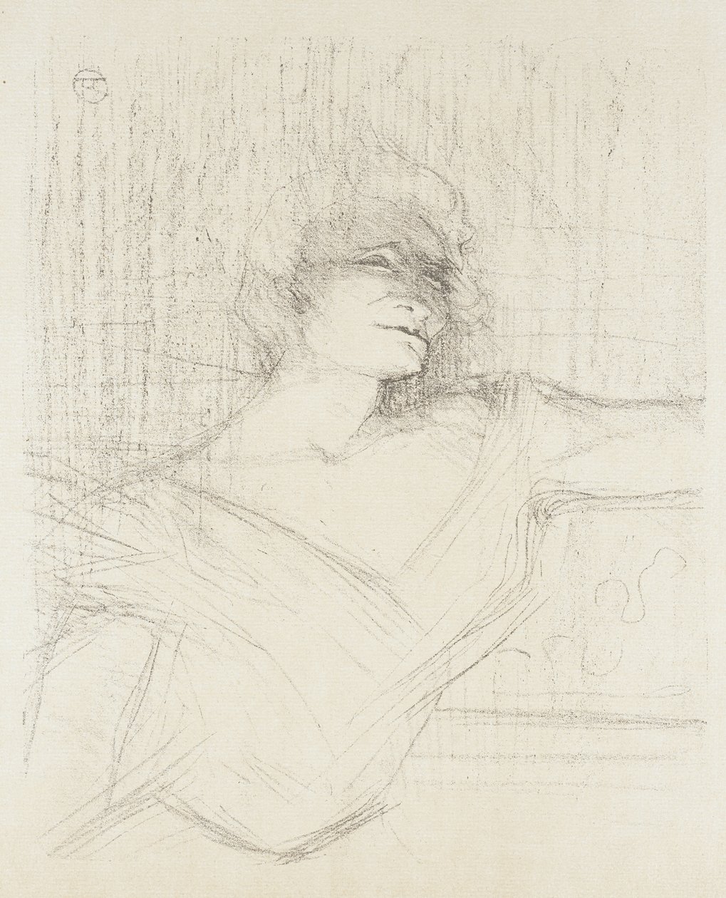 Yvette Guilbert, In de val door Henri de Toulouse-Lautrec