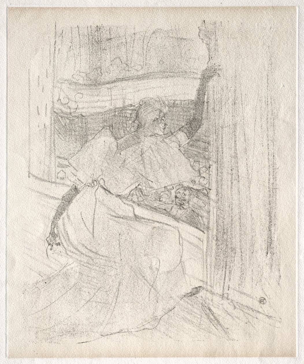Yvette Guilbert: Saluant le public door Henri de Toulouse-Lautrec