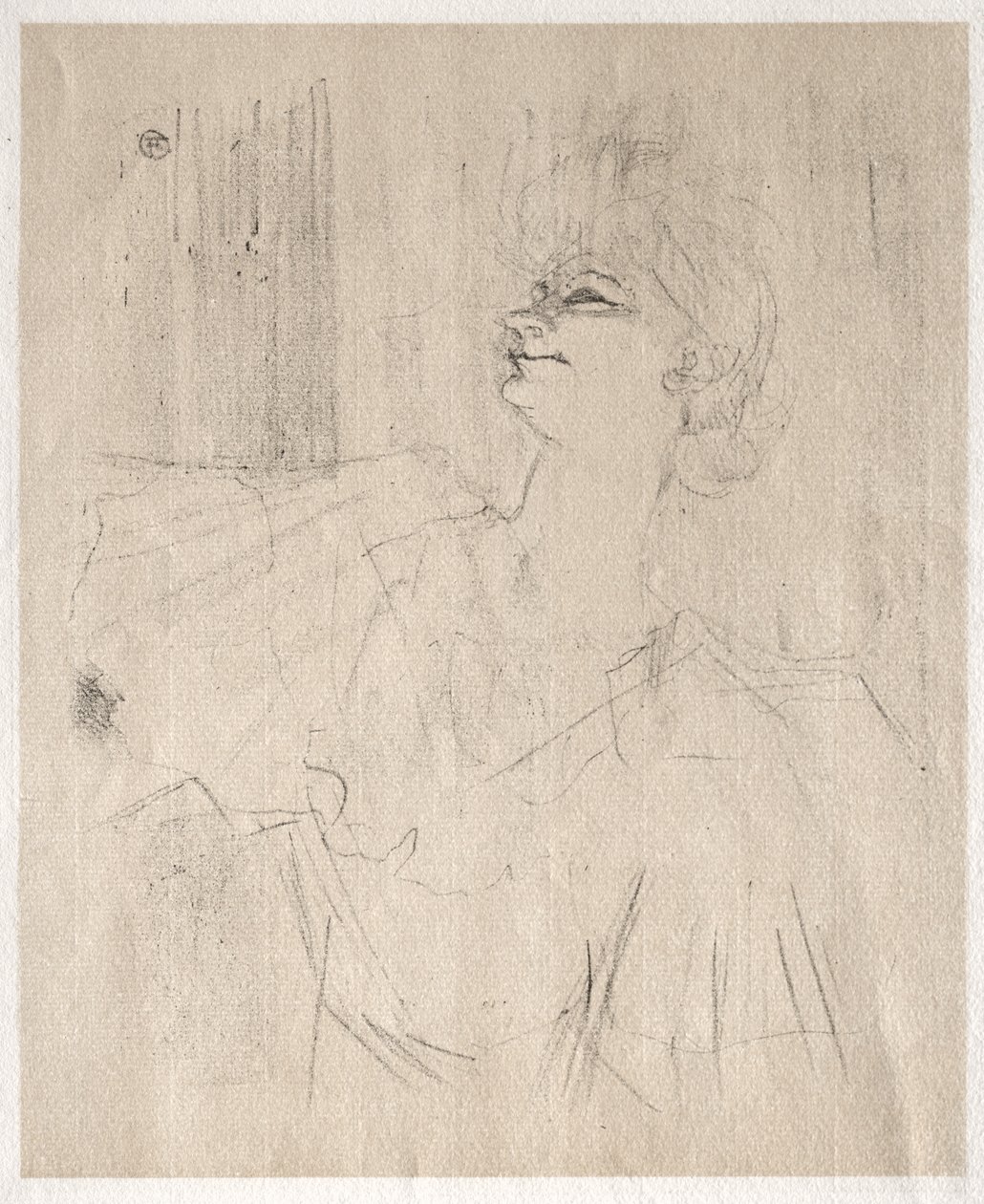 Yvette Guilbert: à Ménilmontant, de Bruant door Henri de Toulouse-Lautrec