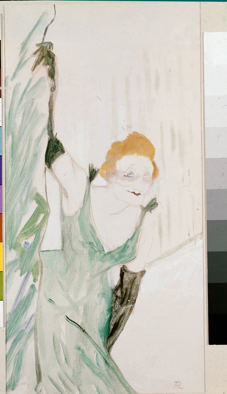 Yvette Guilbert begroet het publiek door Henri de Toulouse Lautrec