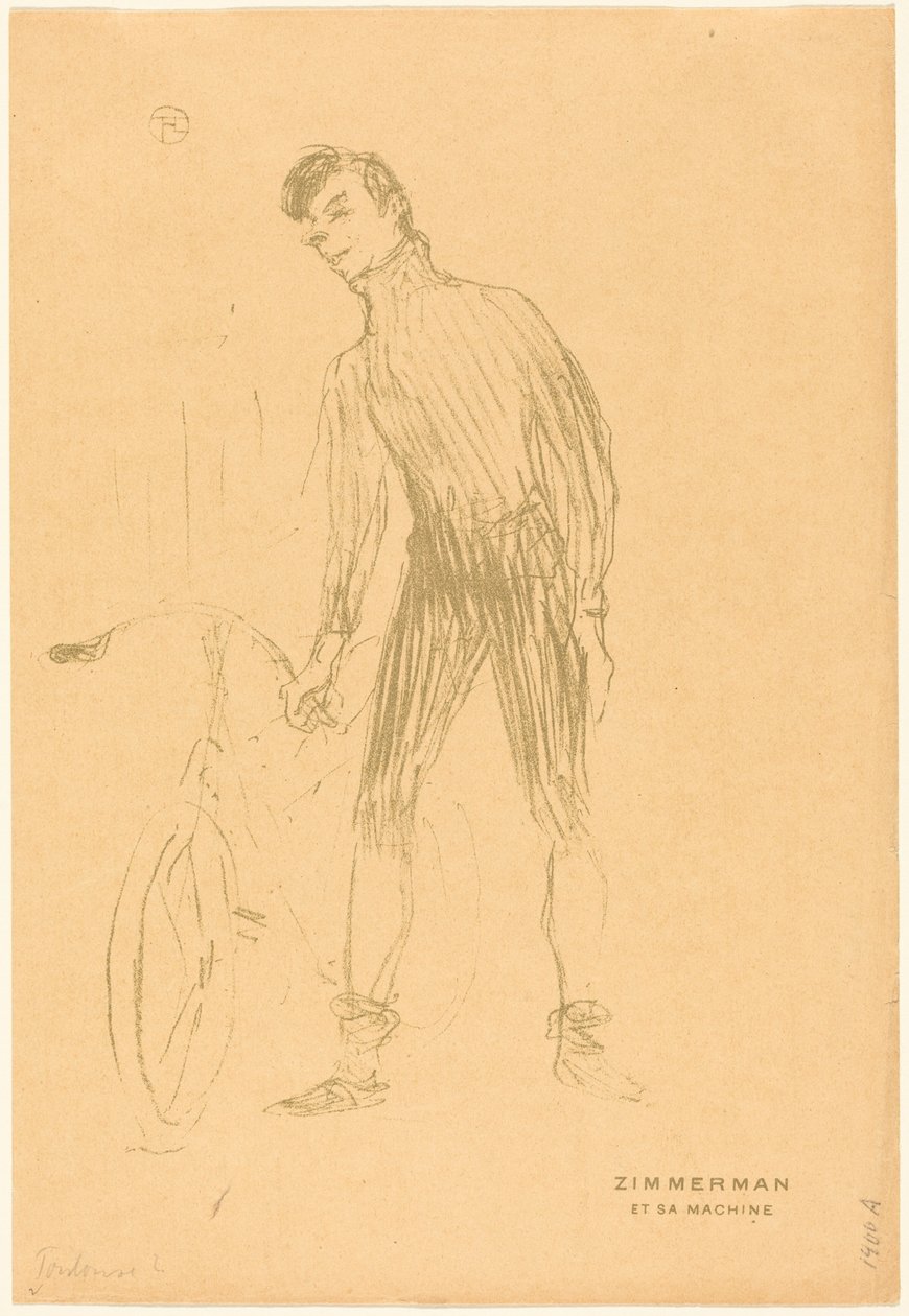 Zimmerman und seine Maschine door Henri de Toulouse-Lautrec