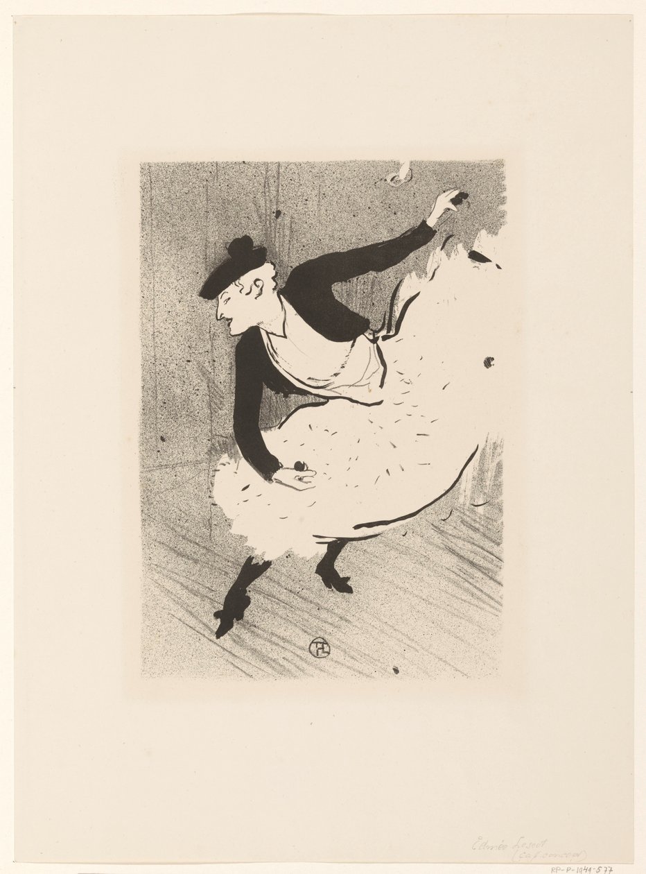 Portret van zangeres Edmée Lescot door Henri de Toulouse Lautrec (signed by artist)