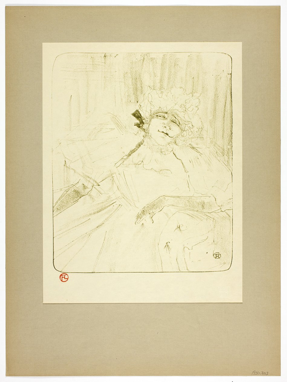 Een oud lied, plaat vijf van Yvette Guilbert door Henri de Toulouse Lautrec