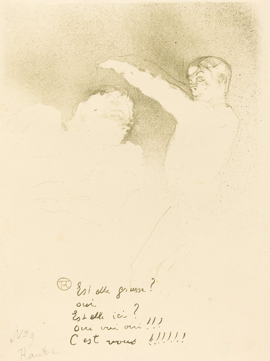 Bij de variëteiten: Mlle. Lender en Brasseur, 1893 door Henri de Toulouse Lautrec