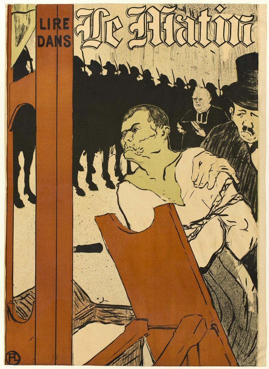 Aan de voet van het schavot door Henri de Toulouse Lautrec