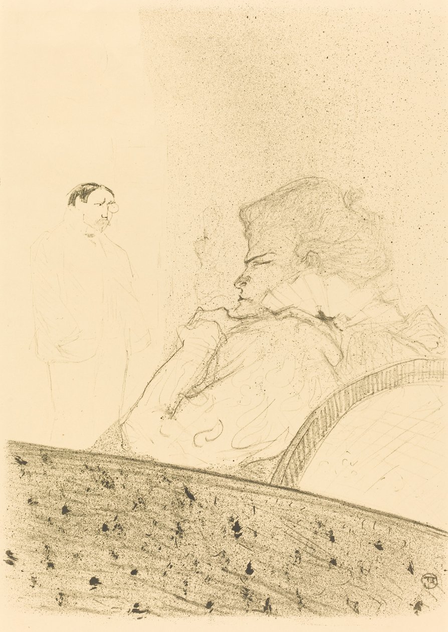 Brandes in zijn loge, 1894 door Henri de Toulouse Lautrec