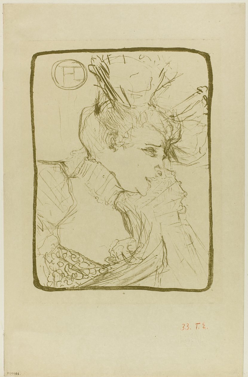 Buste van juffrouw Marcelle Lender door Henri de Toulouse Lautrec