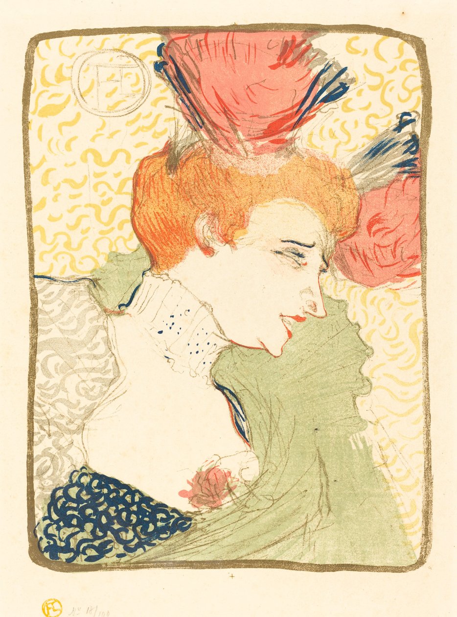 Buste van Mlle. Marcelle Lender, 1895 door Henri de Toulouse Lautrec