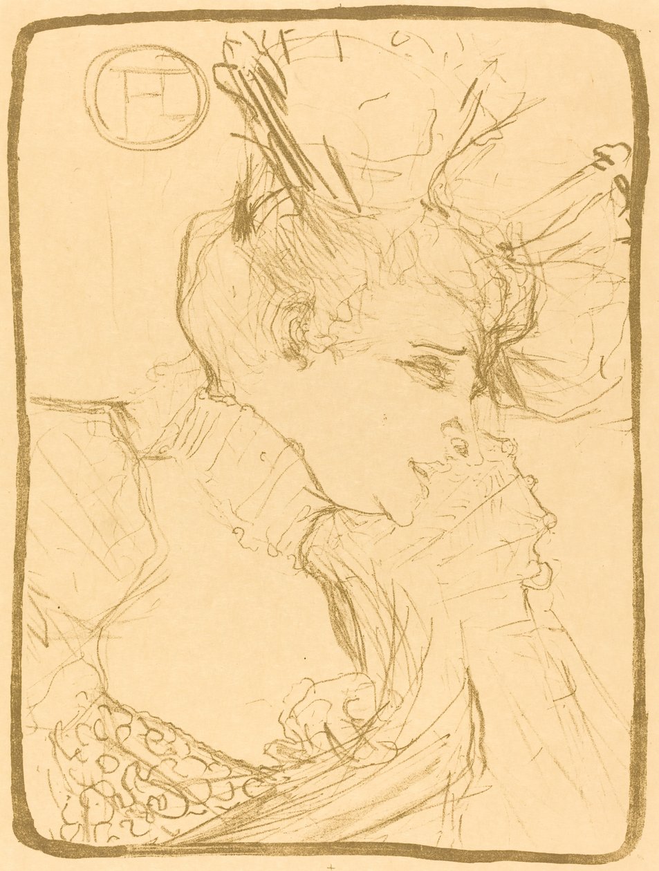 Buste van Juffrouw Marcelle Lender (Mlle. Marcelle Lender, en buste) door Henri de Toulouse Lautrec