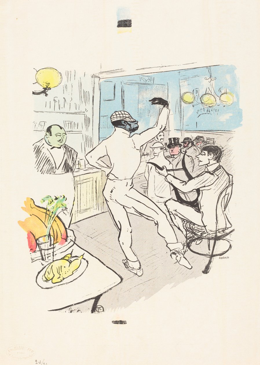Chocolat dansend in de Achille Bar door Henri de Toulouse Lautrec
