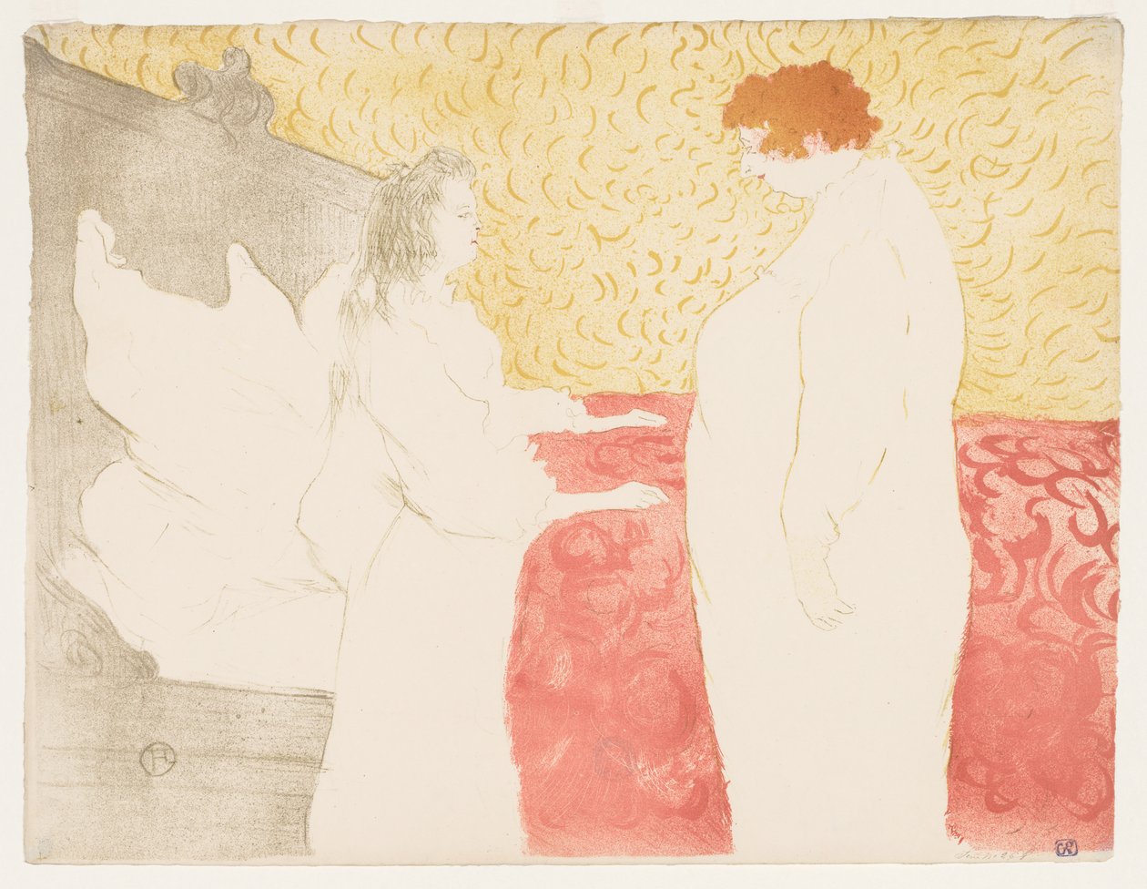 Elles: Vrouw in bed door Henri de Toulouse Lautrec