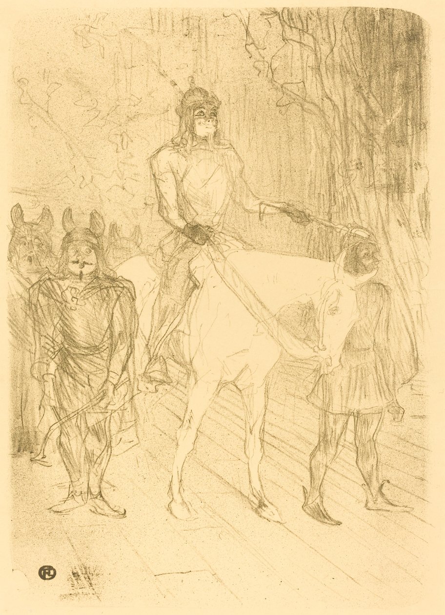 Toegang van Brasseur in "Chilperic" door Henri de Toulouse Lautrec