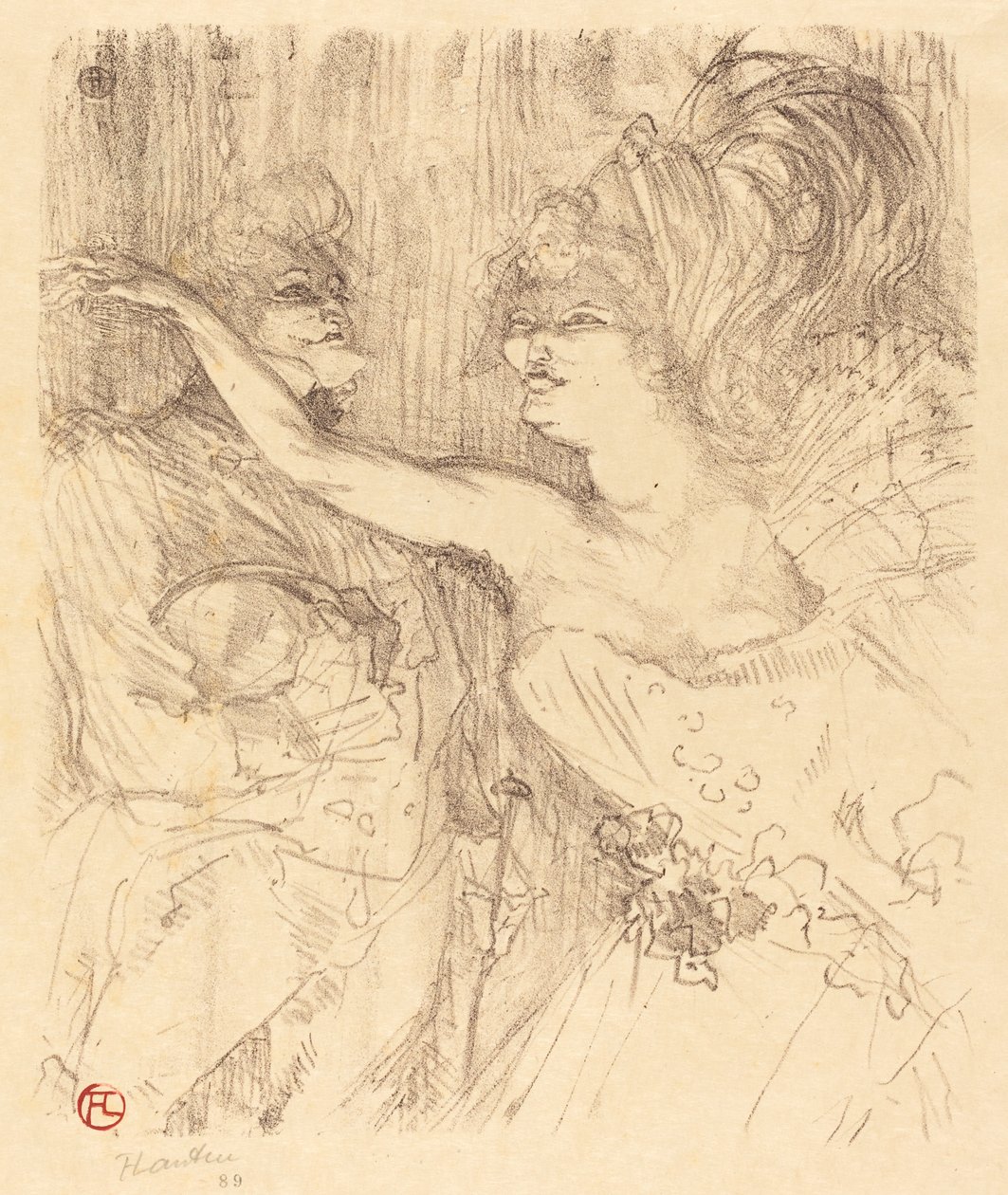 Guy en Mealy in Parijs die marcheert, 1898 door Henri de Toulouse Lautrec
