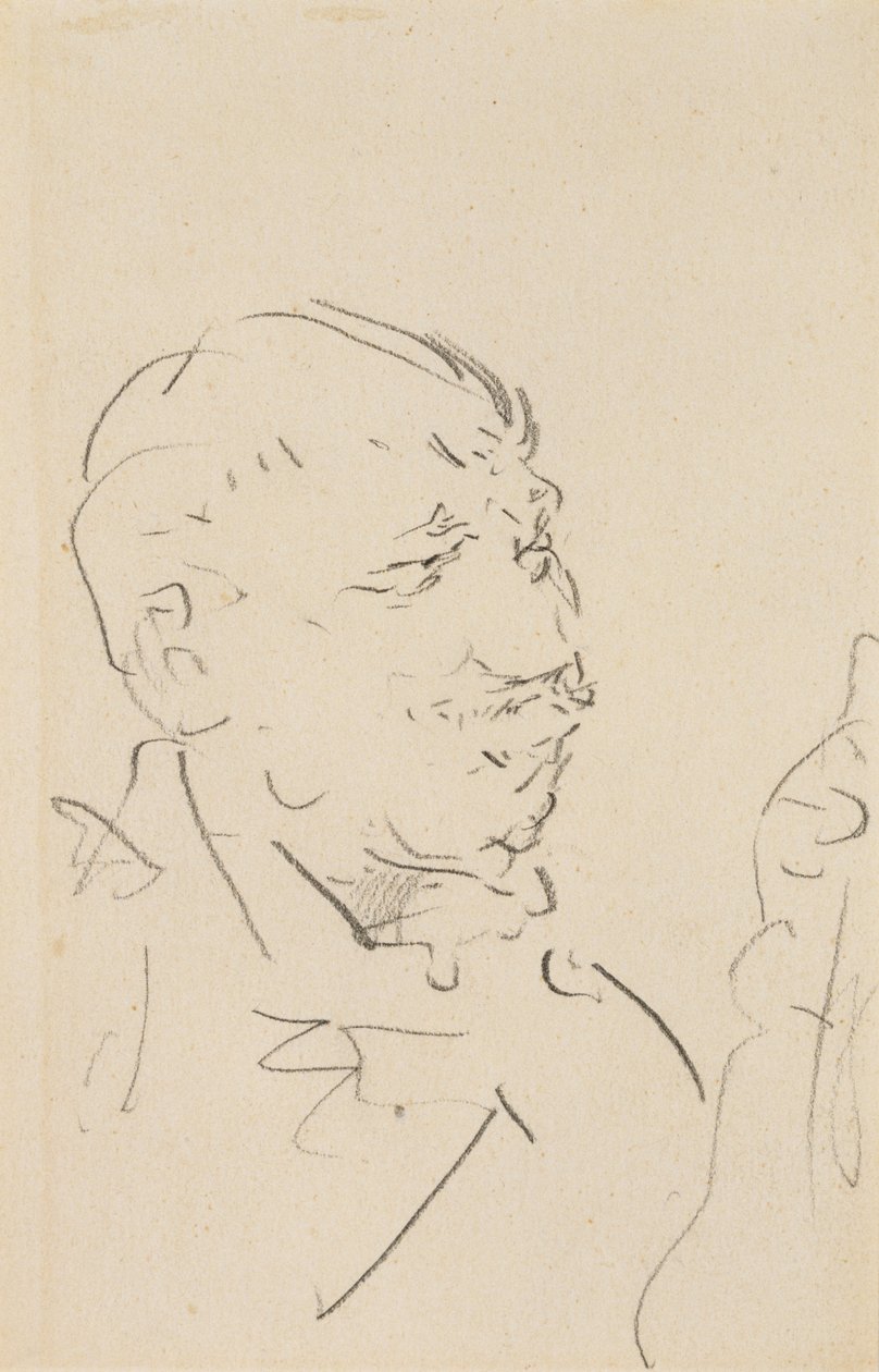 Hoofd van een man door Henri de Toulouse Lautrec