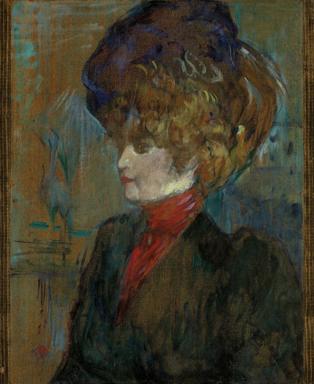 Hoofd van een Engelse Dame door Henri de Toulouse Lautrec