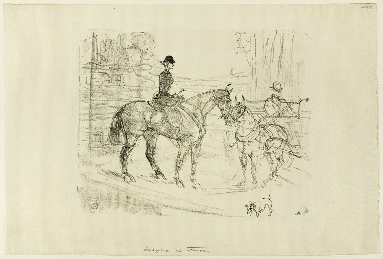 Amazone en Kar door Henri de Toulouse Lautrec