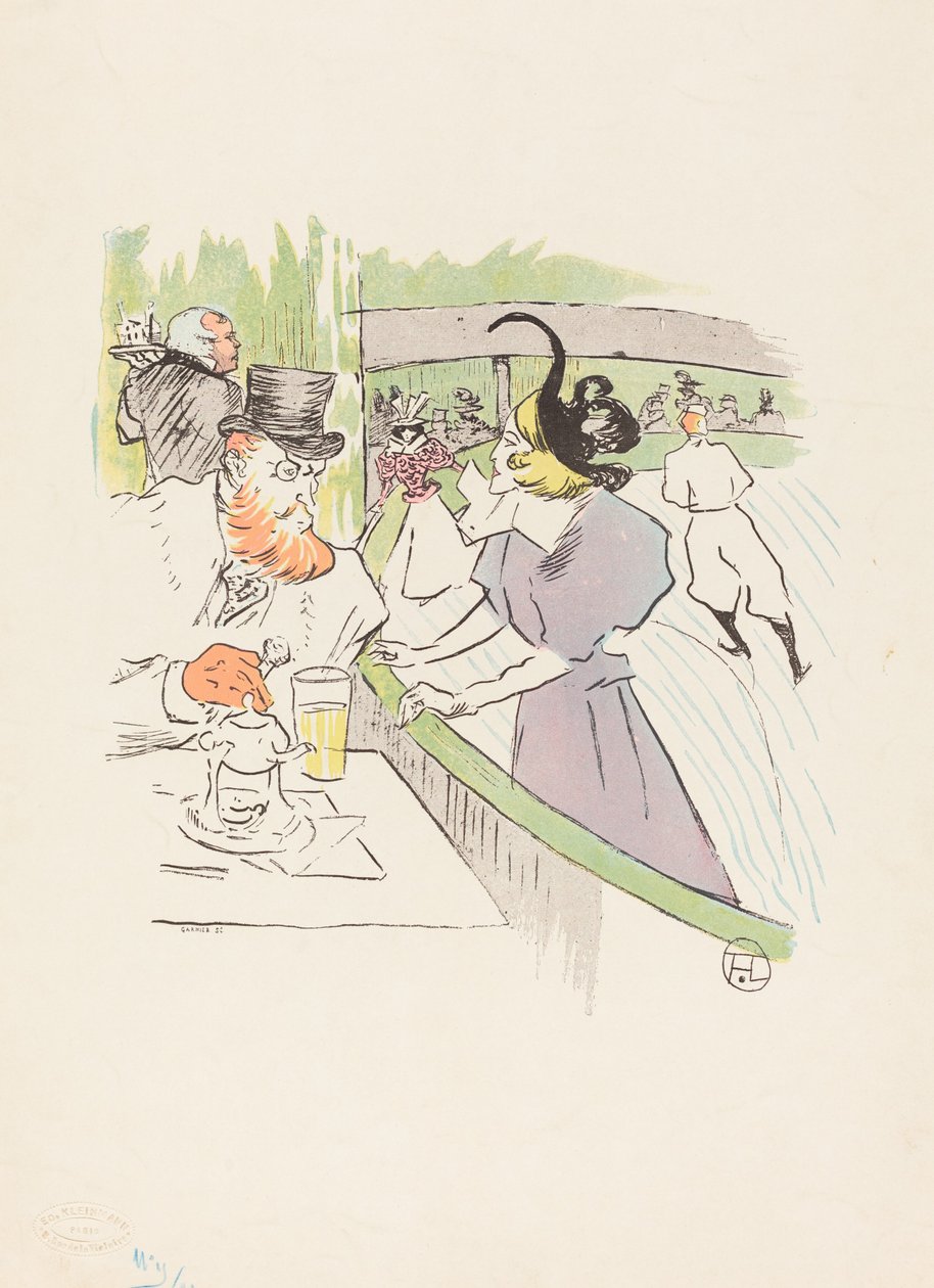 In de Schaatsende Professionele Schoonheid door Henri de Toulouse Lautrec