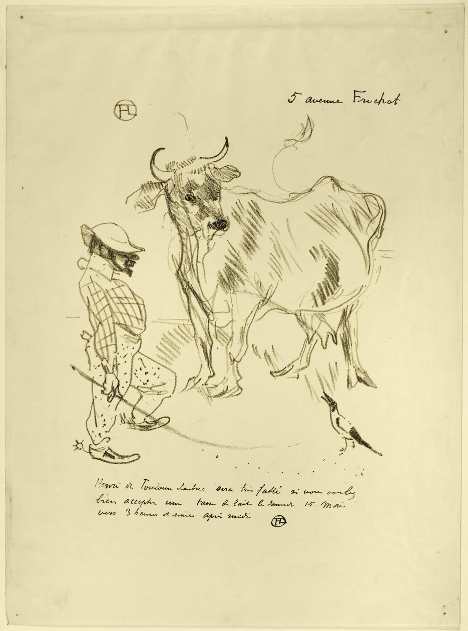 Uitnodiging voor een glas melk door Henri de Toulouse Lautrec