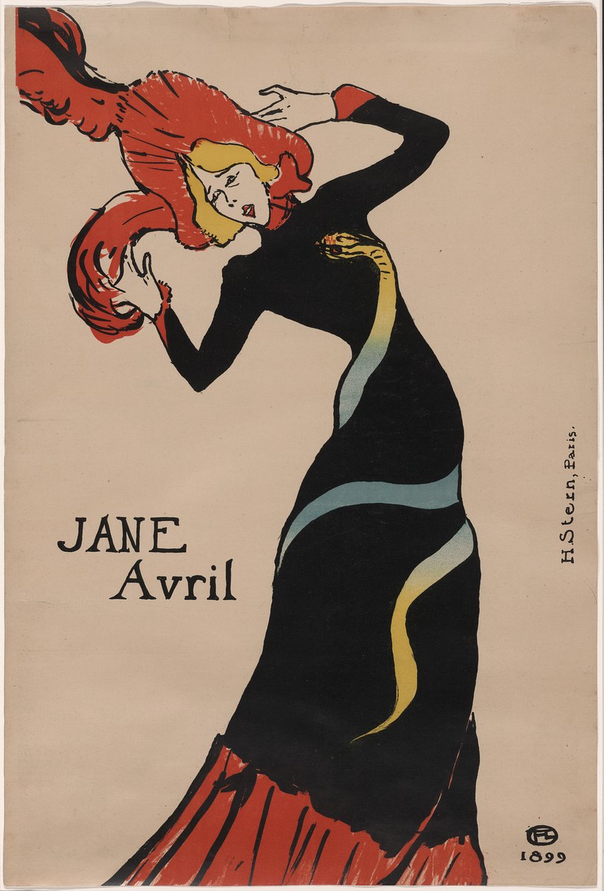 Jane Avril door Henri de Toulouse Lautrec