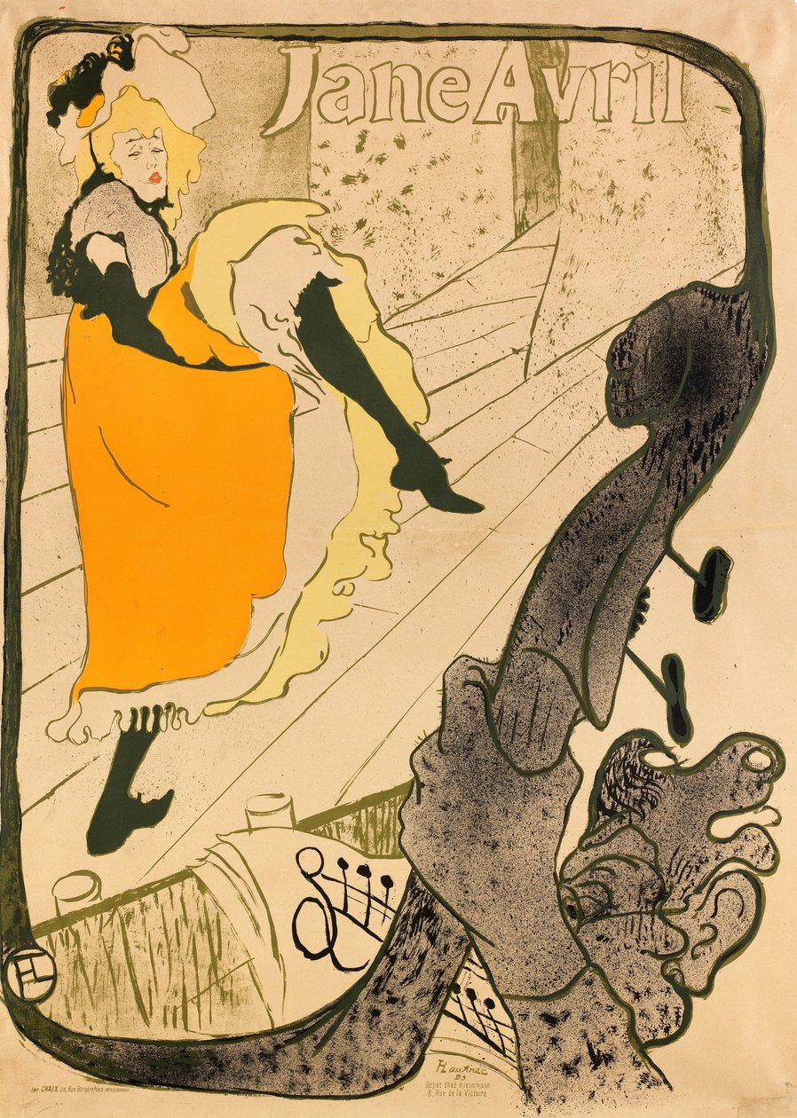 Jane Avril door Henri de Toulouse Lautrec