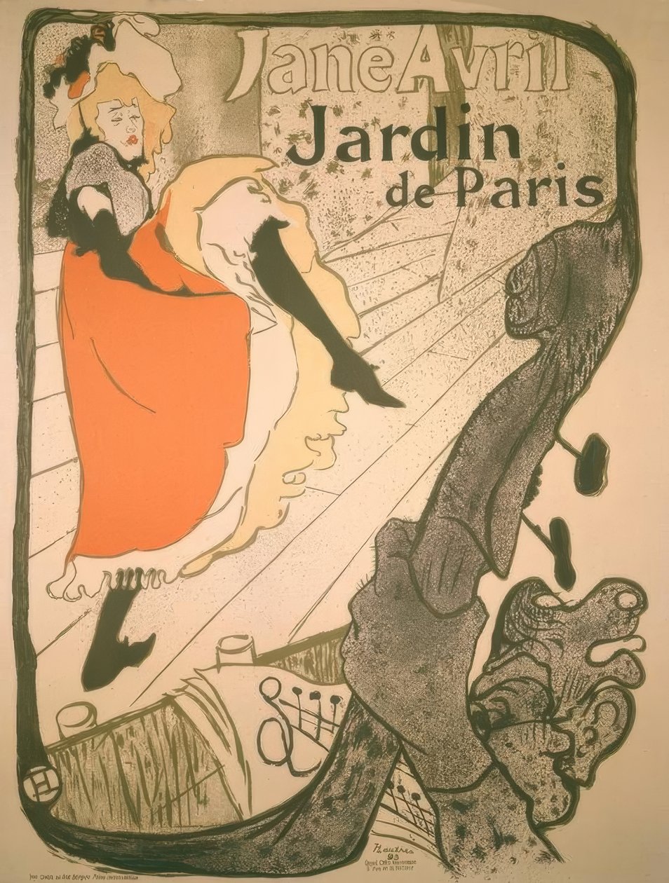 Jane Avril door Henri de Toulouse Lautrec