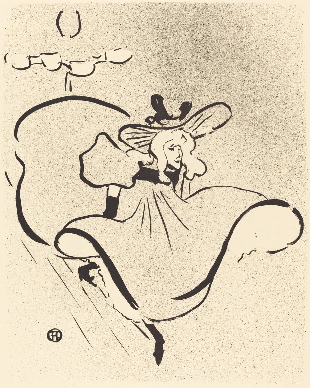 Jane Avril, 1893 door Henri de Toulouse Lautrec