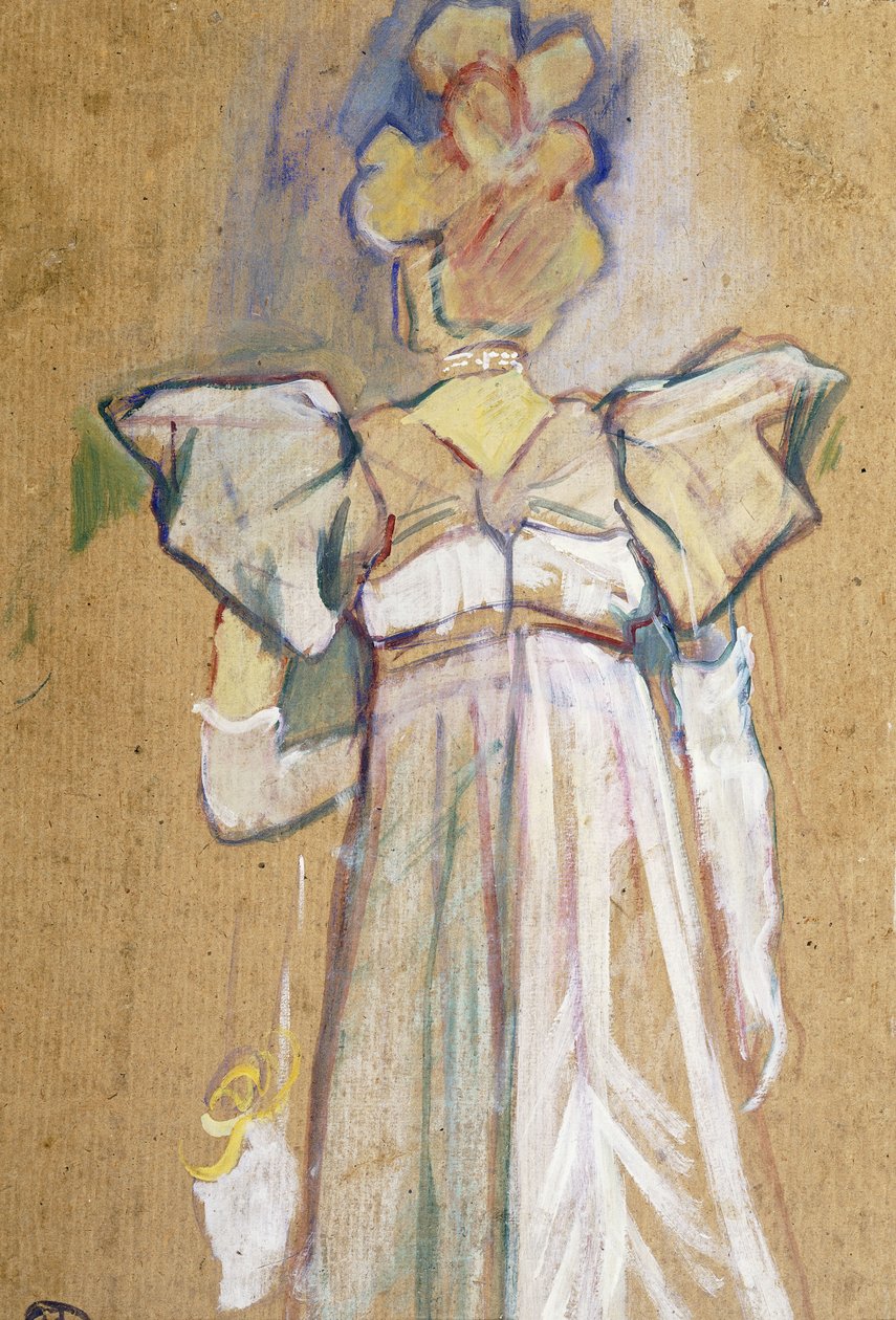 Jane Avril, 1893 door Henri de Toulouse Lautrec