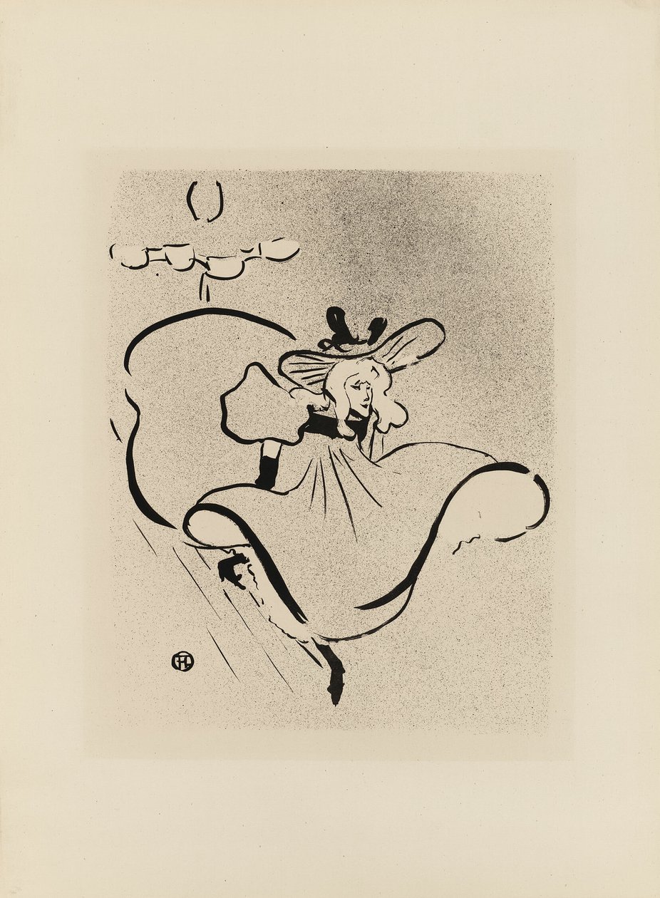 Jane Avril, van Le Café-Concert door Henri de Toulouse Lautrec