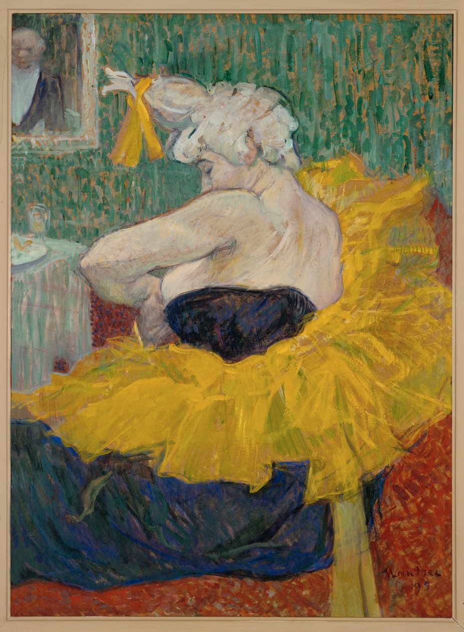 La Clowness Cha-U-Kao, actrice in de Moulin Rouge ... door Henri de Toulouse Lautrec