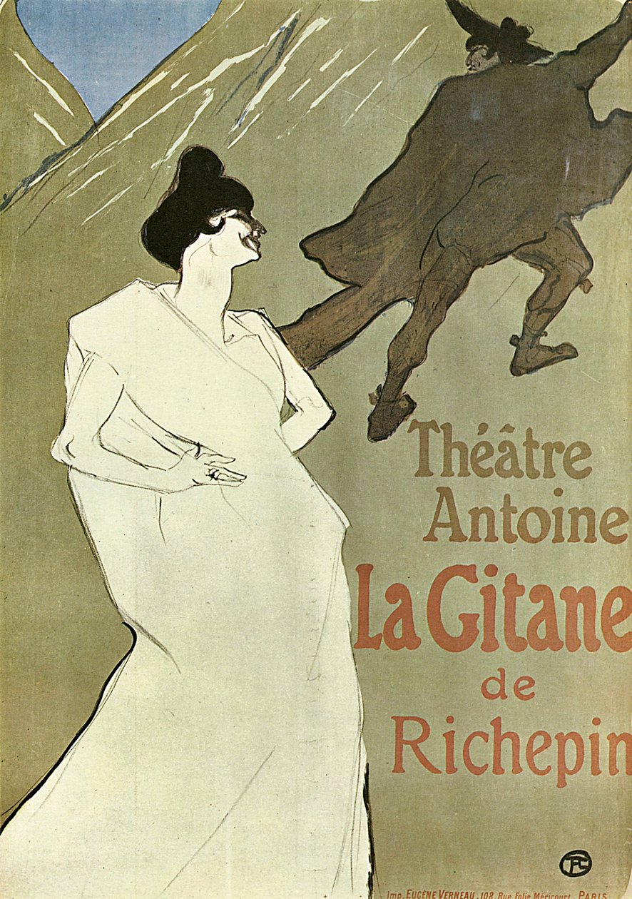 La Gitane, 1899-1900 door Henri de Toulouse Lautrec