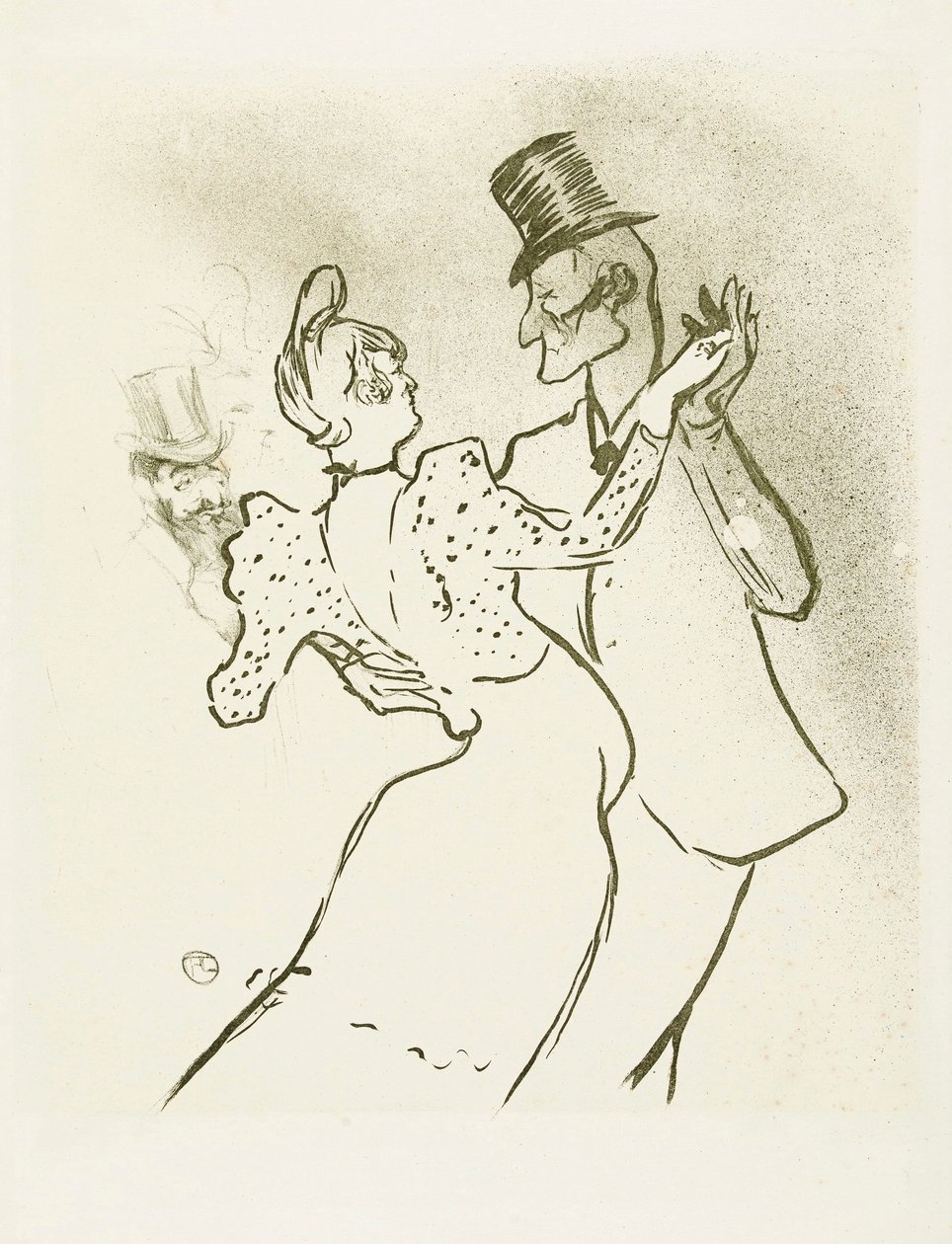 La Goulue en Valentin la Desossee. Poster door Toulouse-Lautrec. door Henri de Toulouse Lautrec