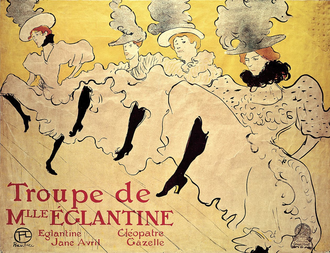 La Troupe de Mademoiselle Eglantine, 1895 door Henri de Toulouse Lautrec