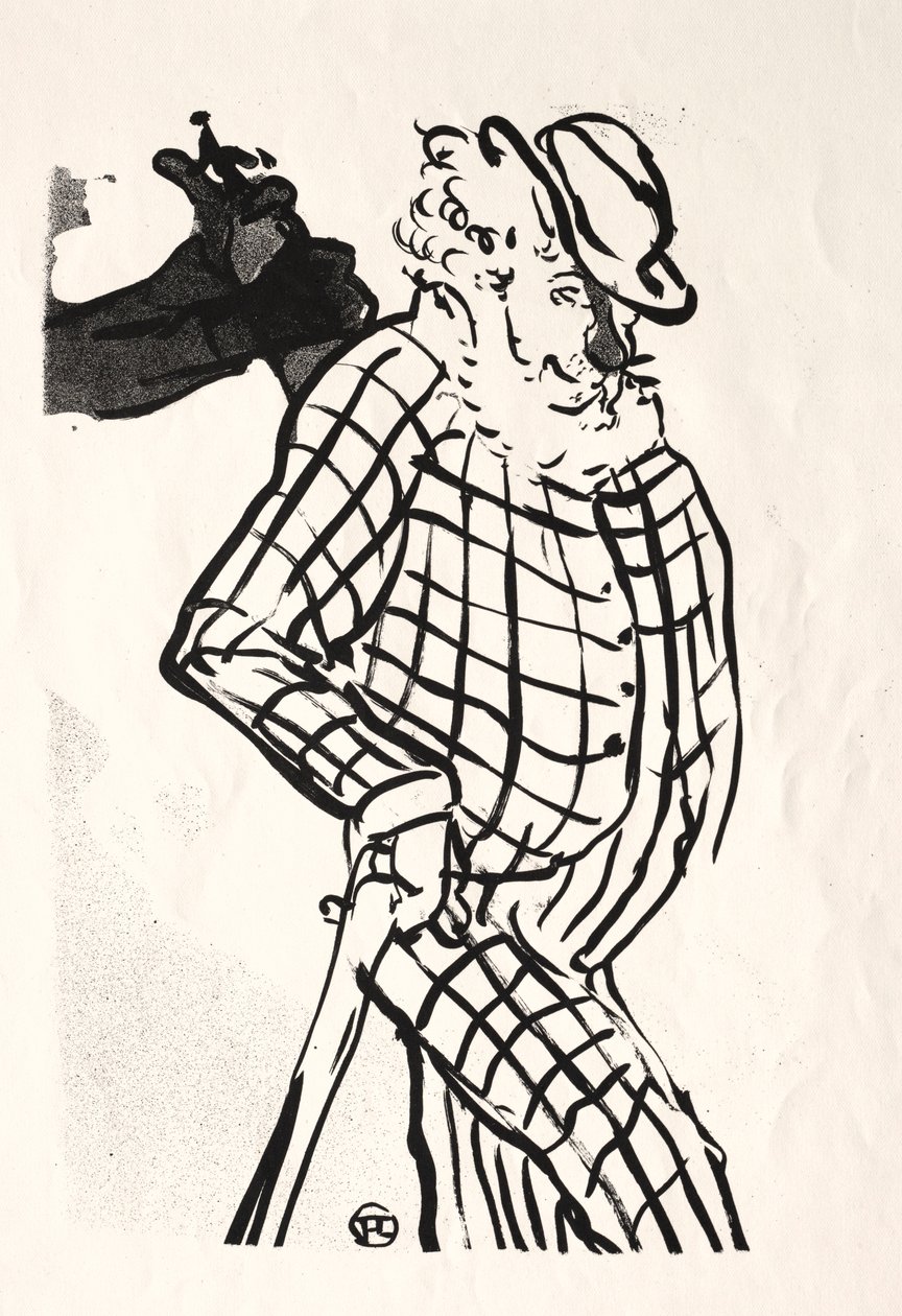 Le Café-concert: Chanteur Américain, 1893 door Henri de Toulouse Lautrec