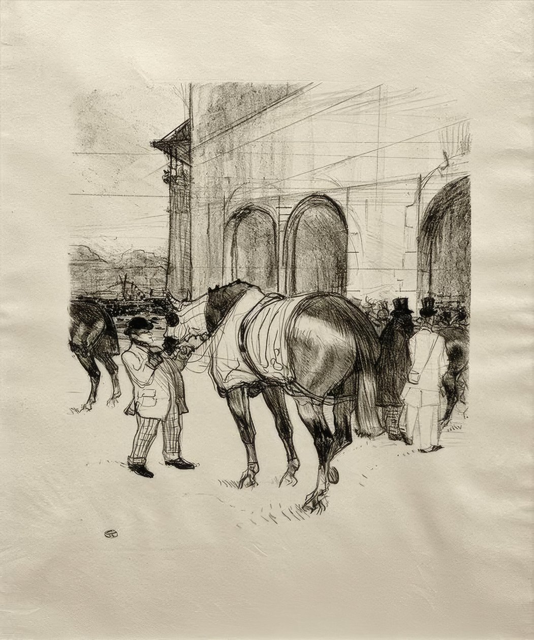 De paddock door Henri de Toulouse Lautrec
