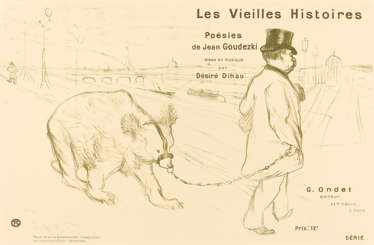 Les Vielles Histoires (omslag/frontispice) door Henri de Toulouse Lautrec